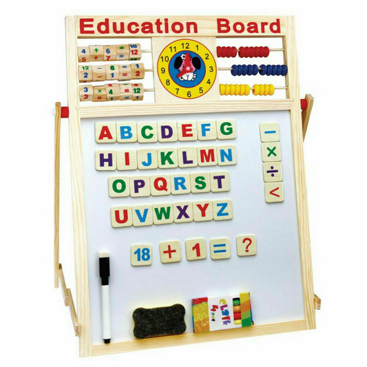 Tabla educationala magnetica cu litere si cifre pentru copii, 40x40 cm