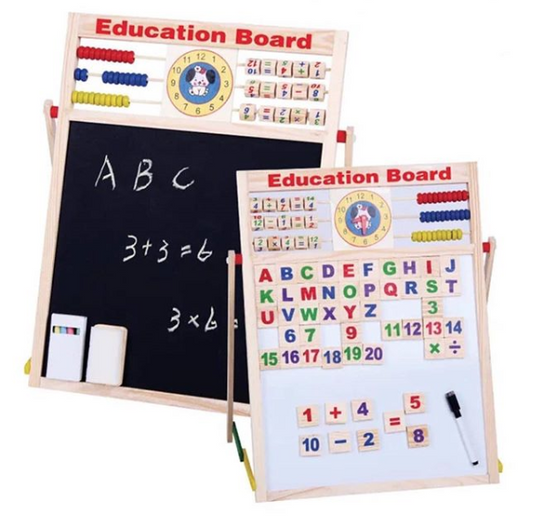 Tabla educationala magnetica cu litere si cifre pentru copii, 40x40 cm