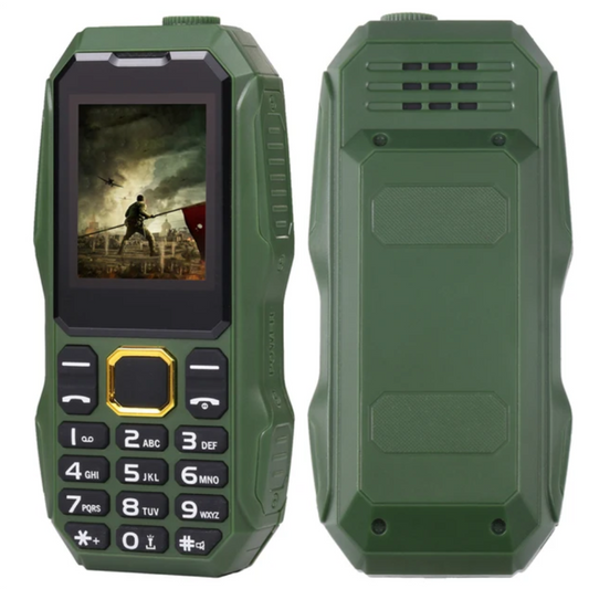 Telefon Militar Dual Sim cu Carcasa Antisoc, Acumulator de mare putere 5800mah, Lanterna, Radio, Slot Sim