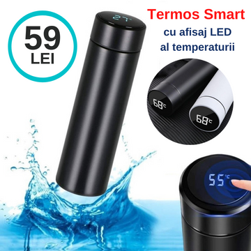 Termos inteligent cu afisaj digital al temperaturii, 500 ml