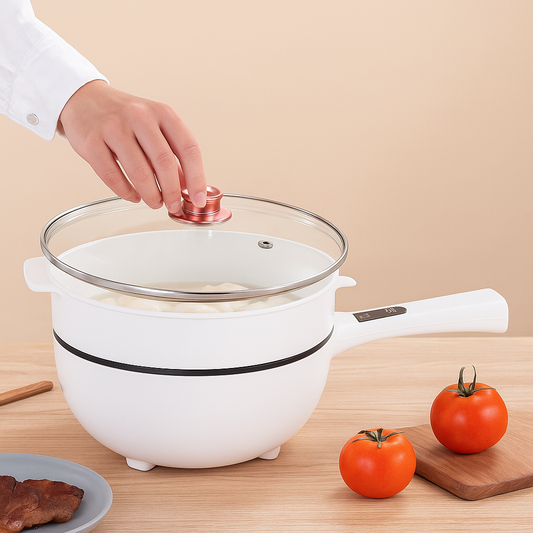 Tigaie Electrica Inteligenta 3L, 26cm – Multifunctionala, Antiaderenta, Cu Timer, 5 Moduri Gatire
