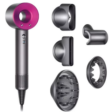 Uscator de par profesional, motor digital 1600W, 5 accesorii, duze magnetice, ionizare, 3 trepte temperatura