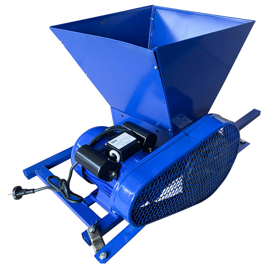 Zdrobitor electric pentru struguri MX700, 3Kw, 550Kg/Ora, Motor 230V, Cuva Metalica, Albastru